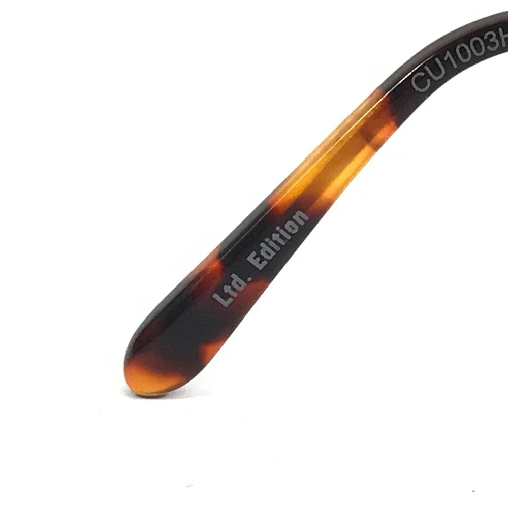Champion Eyeglasses Frames CU1003H C01 Gold Round w/ Brown Polarized 47-20-135
